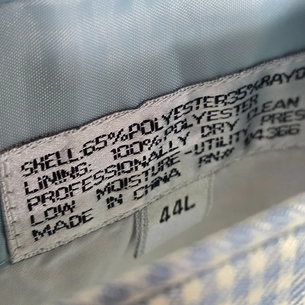 Stacy Adams‎ Men's Sport Coat Blazer Three Button Teal Green Peak Poly 44L NEW